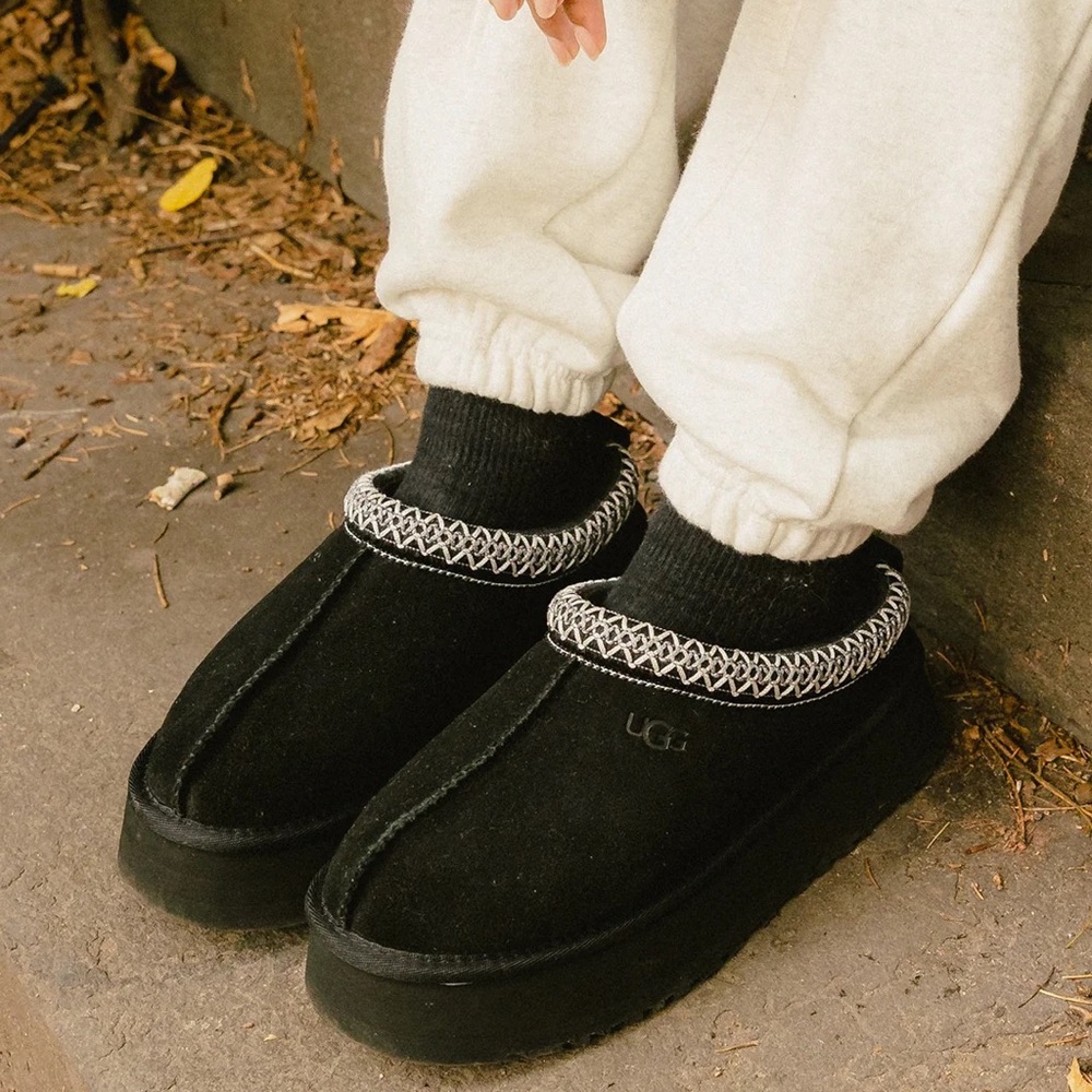 UGG Tazz Slip-on Platform Clog/Flat Black